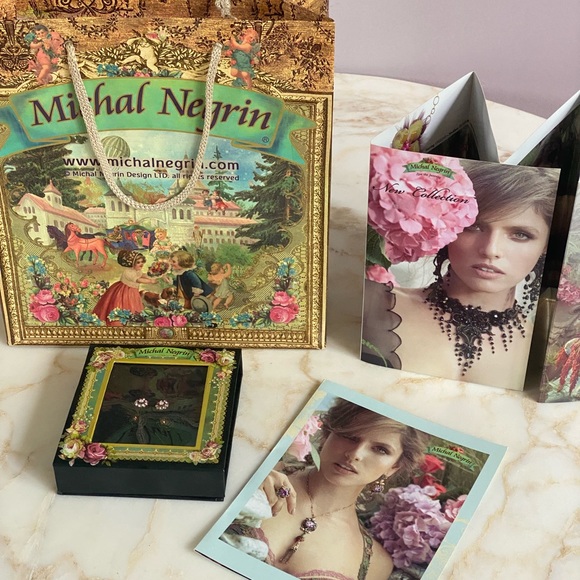Michal Negrin Jewelry - Michal Negrin crystal earrings in box and gift bag